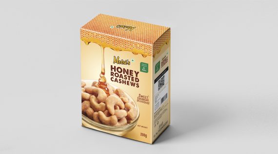 Molsi's Honey Roasted Cashew Pack Of 200g front -Kaju-Dryfruits-Flavoured buts,