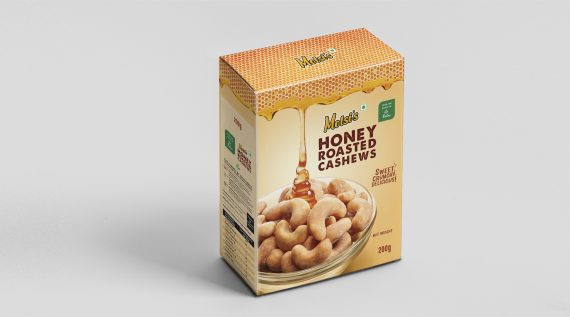 Molsi's Honey Roasted Cashew Pack Of 200g front -Kaju-Dryfruits-Flavoured buts,