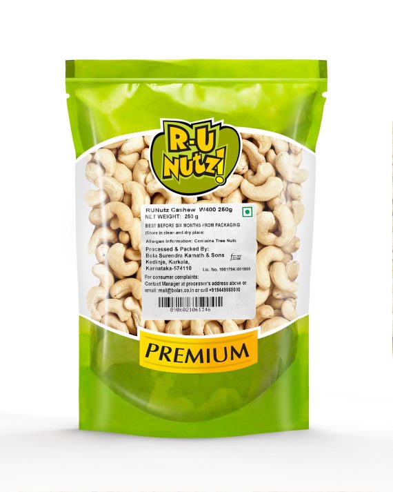 R U Nutz Cashew W400 250g-kaju-dryfruits