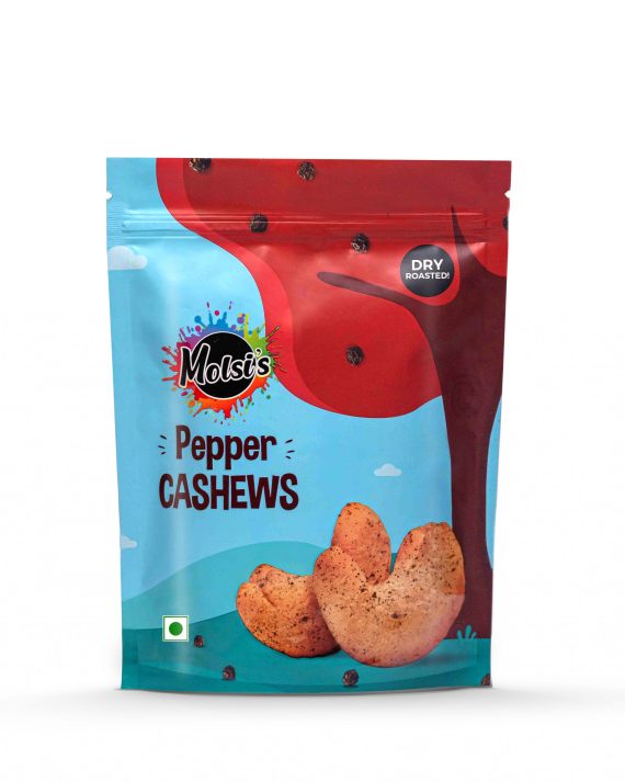 Molsi's Pepper Cashews 200g-kaju-Dryfruits