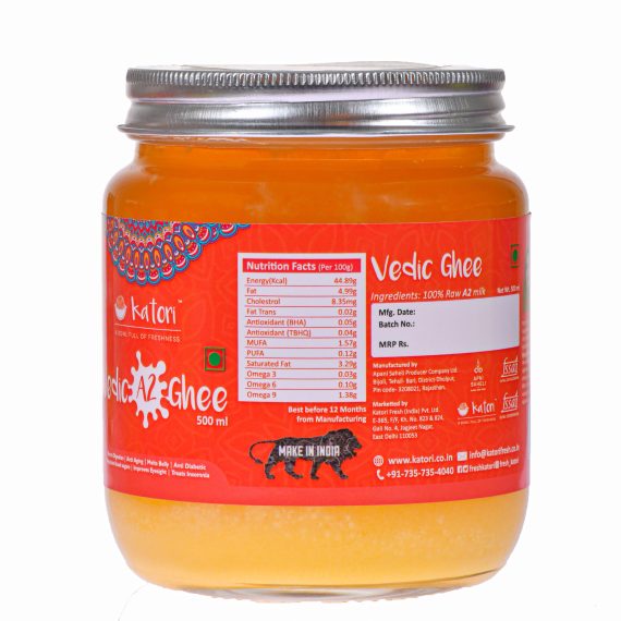 vedic-ghee-500ml-clarified-butter-a2 cow milk ghee-curd based ghee